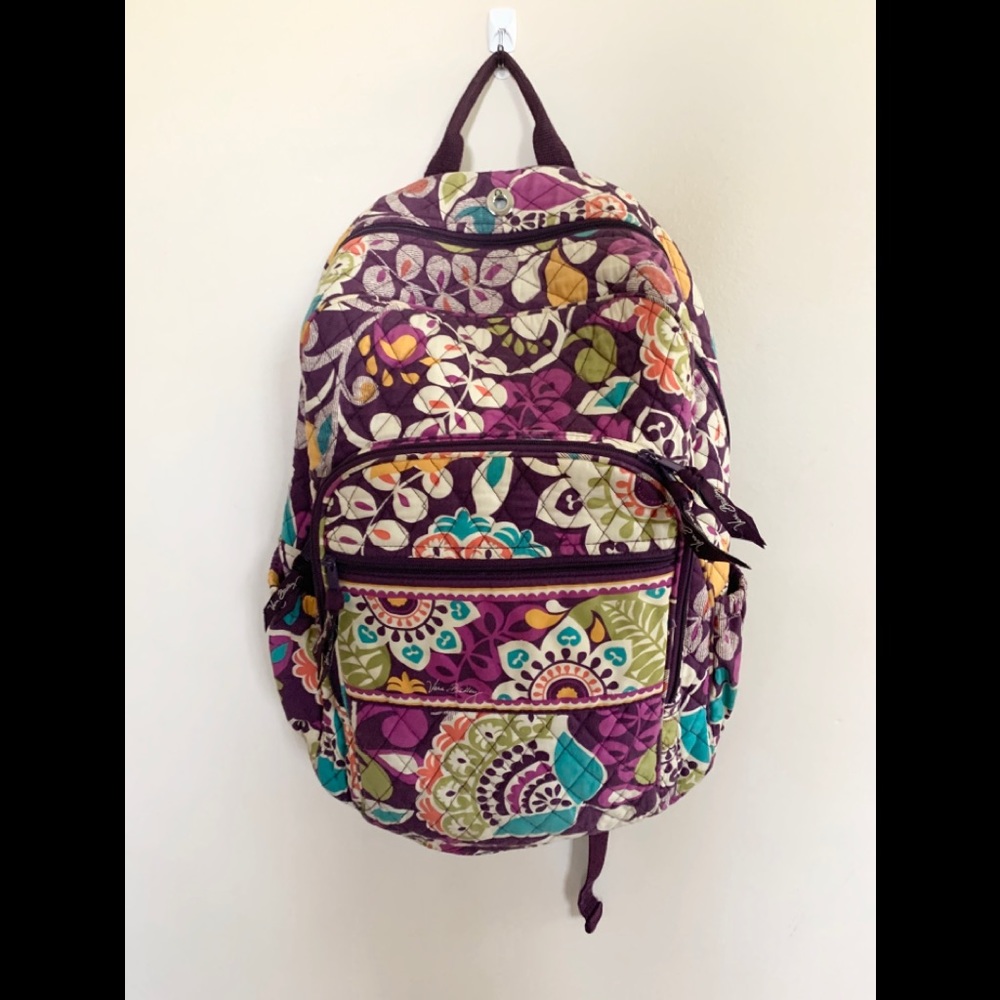 Vera Bradley Plum Crazy Campus XL Backpack